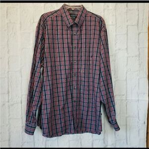 NAUTICA Wrinkle Resistant Plaid Button Down Shirt XXL